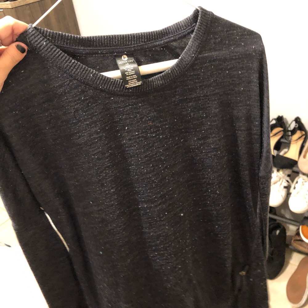 fleece black sweater